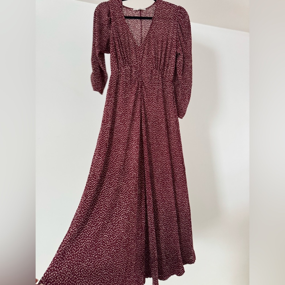 Mango Elegant Burgundy Maxi Dress